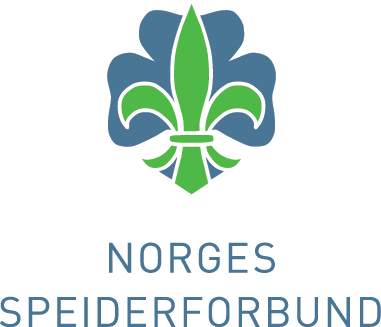 Speiderlilje med undertekst - Norges speiderforbund - større